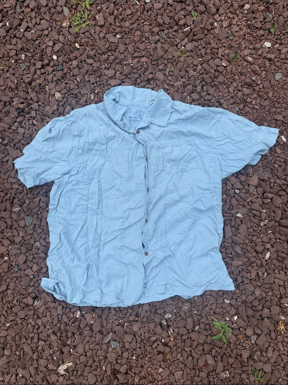 Tommy Bahama Pale Blue Short-Sleeve Shirt Jacket